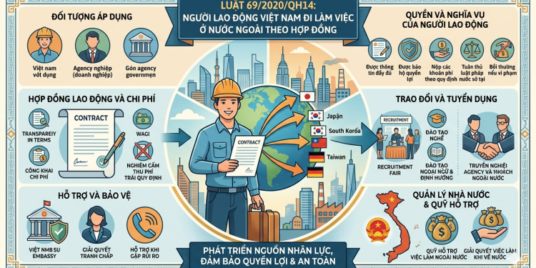 Luật số 69/2020/QH14 Luật Người lao động Việt Nam đi làm việc ở nước ngoài theo hợp đồng